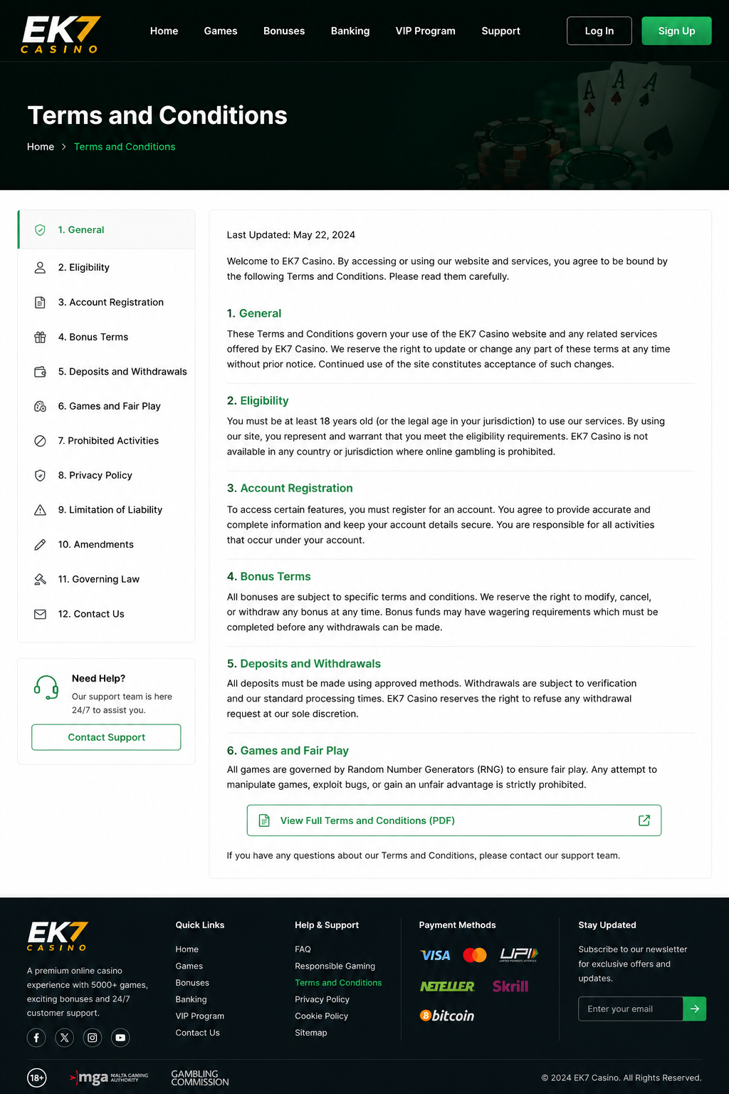 EK7 Game app Terms and Conditions